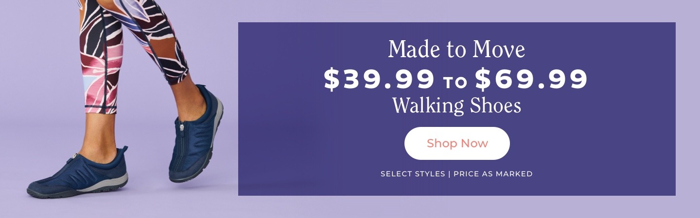 Walking Shoes at $39.99