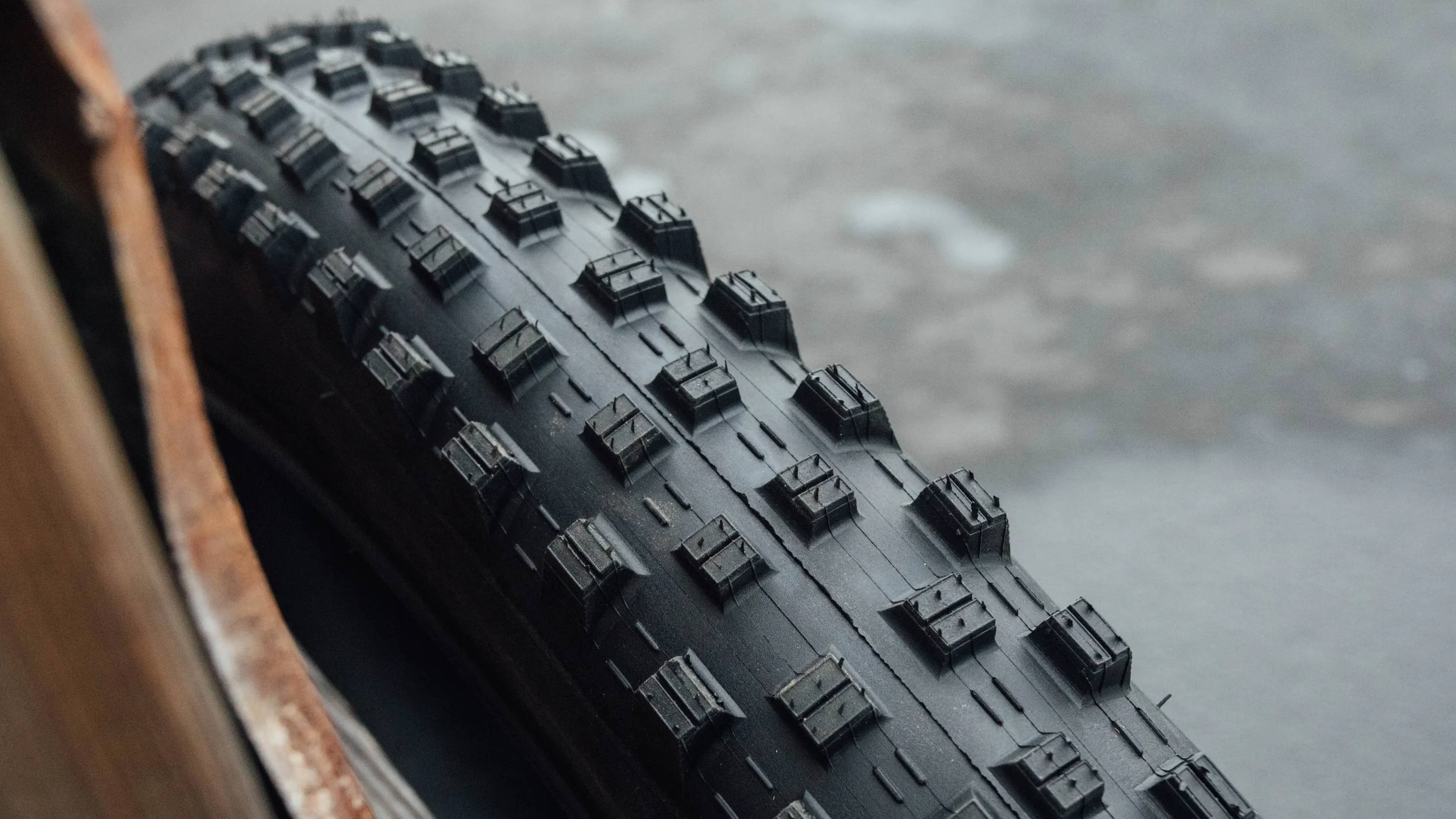 detail of maxxis shorty gen 2 mountain bike tire