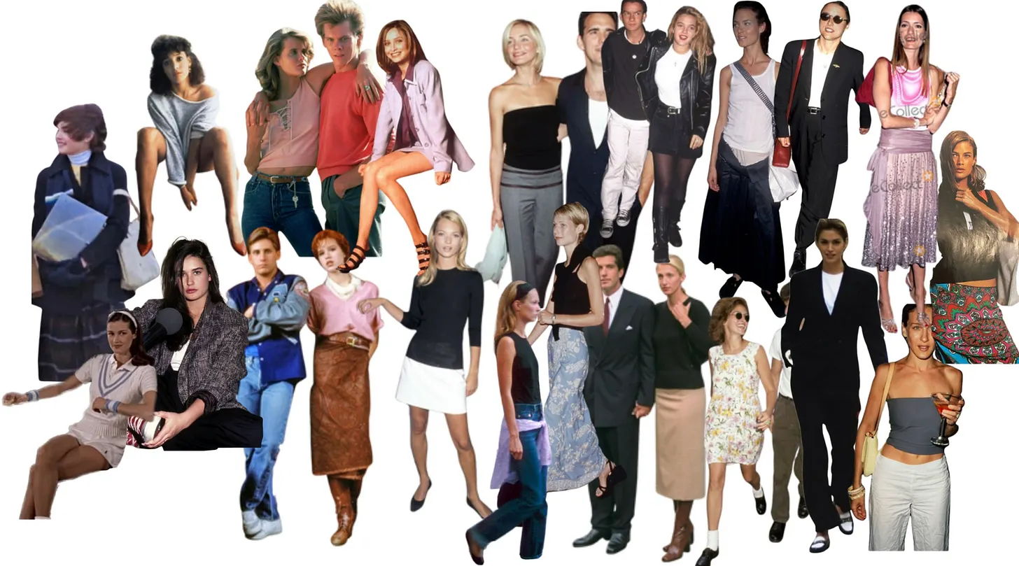 Collage of diverse people in various outfits and poses.