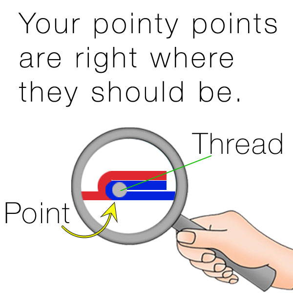 Your pointy points are right where they should be