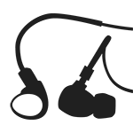 Symbol representing Earphones, Earbuds, IEMs and In Ear Monitors