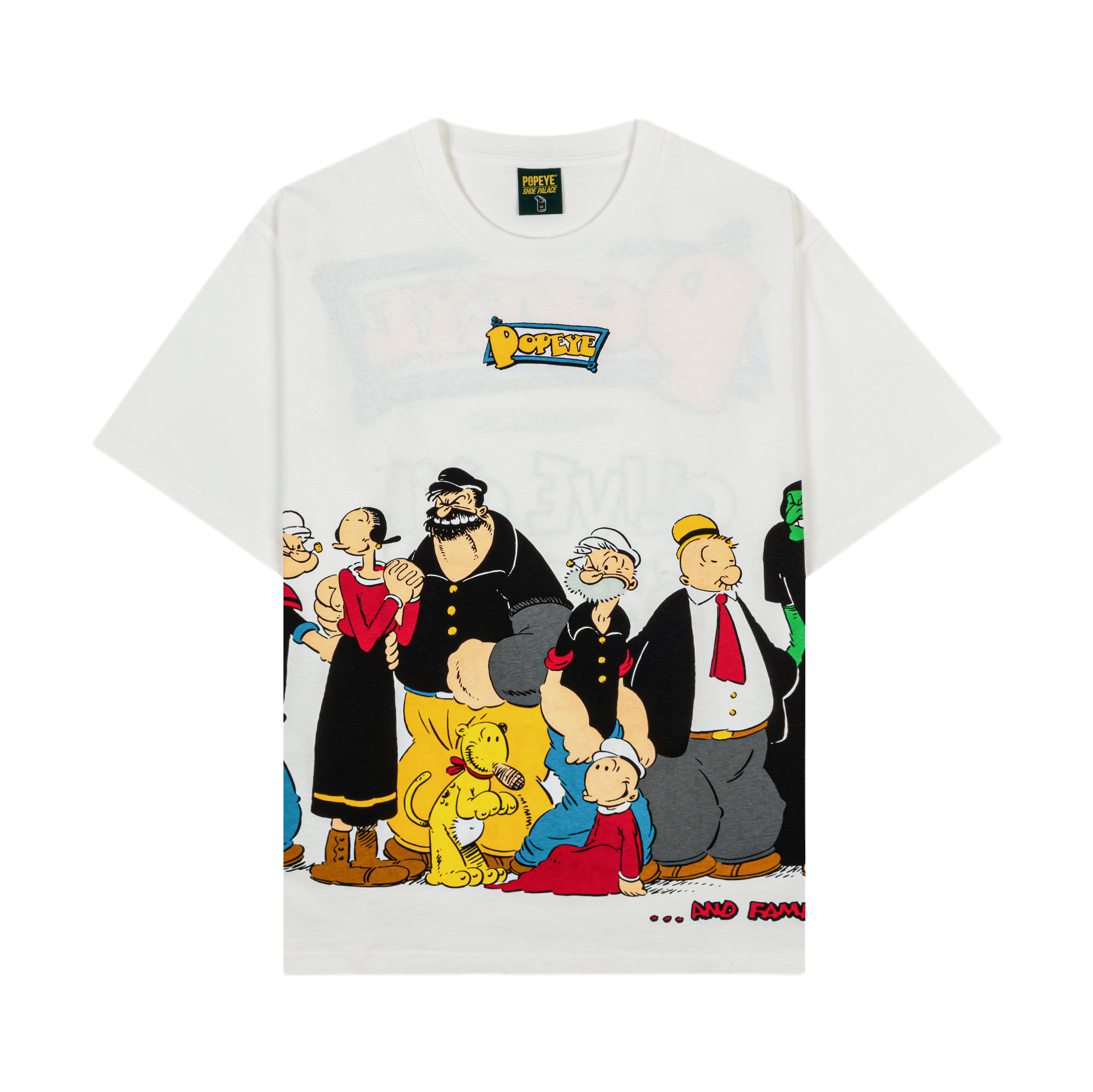 White t-shirt featuring cartoon characters from a classic animated series.