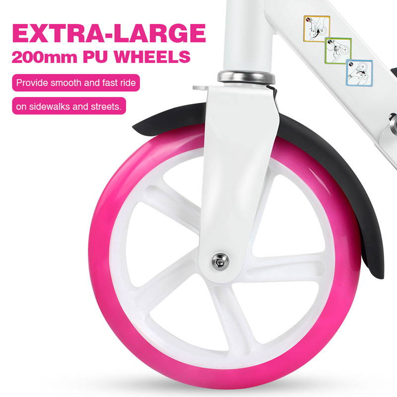 Large wheels offer smooth riding