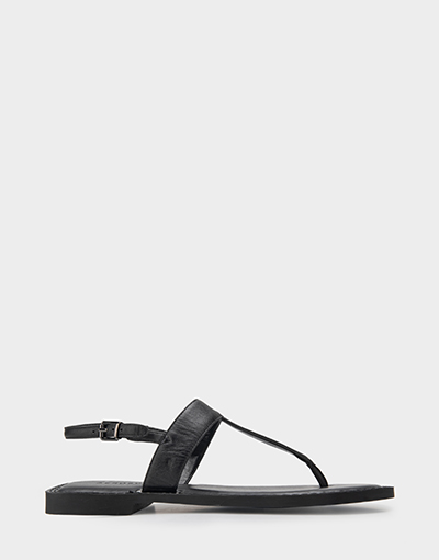 Cherry Sandal in Black Leather