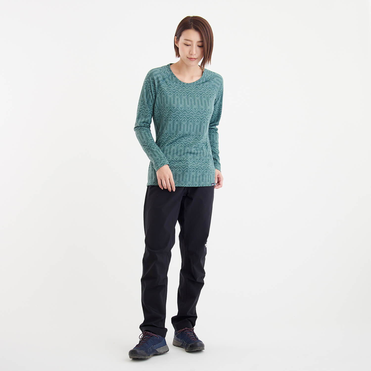 patagonia（パタゴニア）/キャプリーン ミッドウェイトクルー/グリーン/WOMENS
