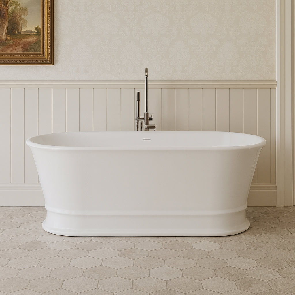 Lifestyle 3 Turner Hastings Claremont 170 x 84 MagnaCast Free Standing Bath - Gloss White No Overflow CL1700MCB-GW - The Blue Space