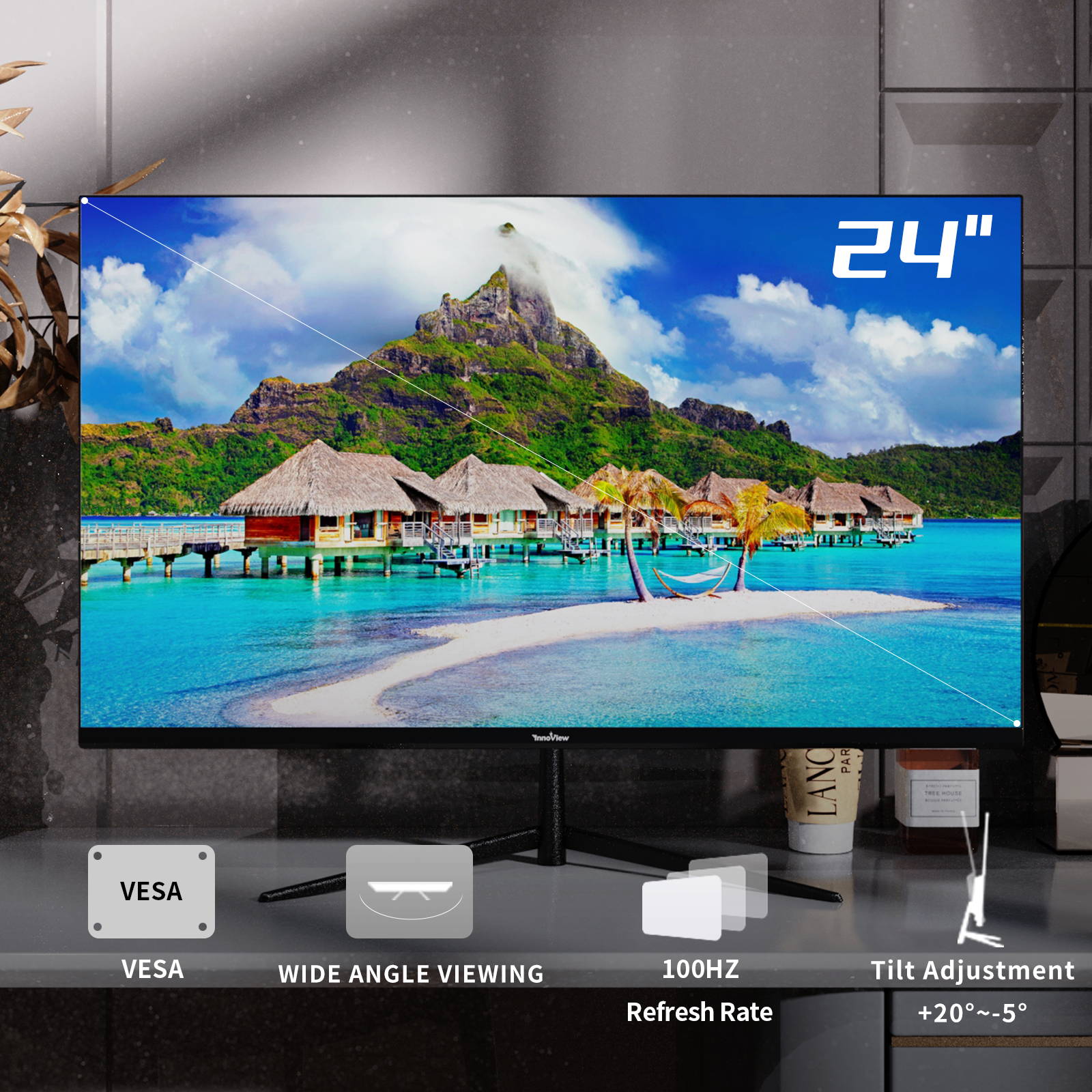 InnoView 24 Inch 100HZ HDMI Ultra Thin Monitor – InnoView Monitor