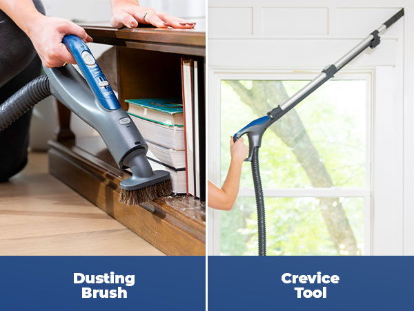 Image showing a dusting brush and a crevice tool for cleaning.