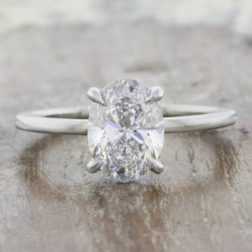 simple oval engagement ring