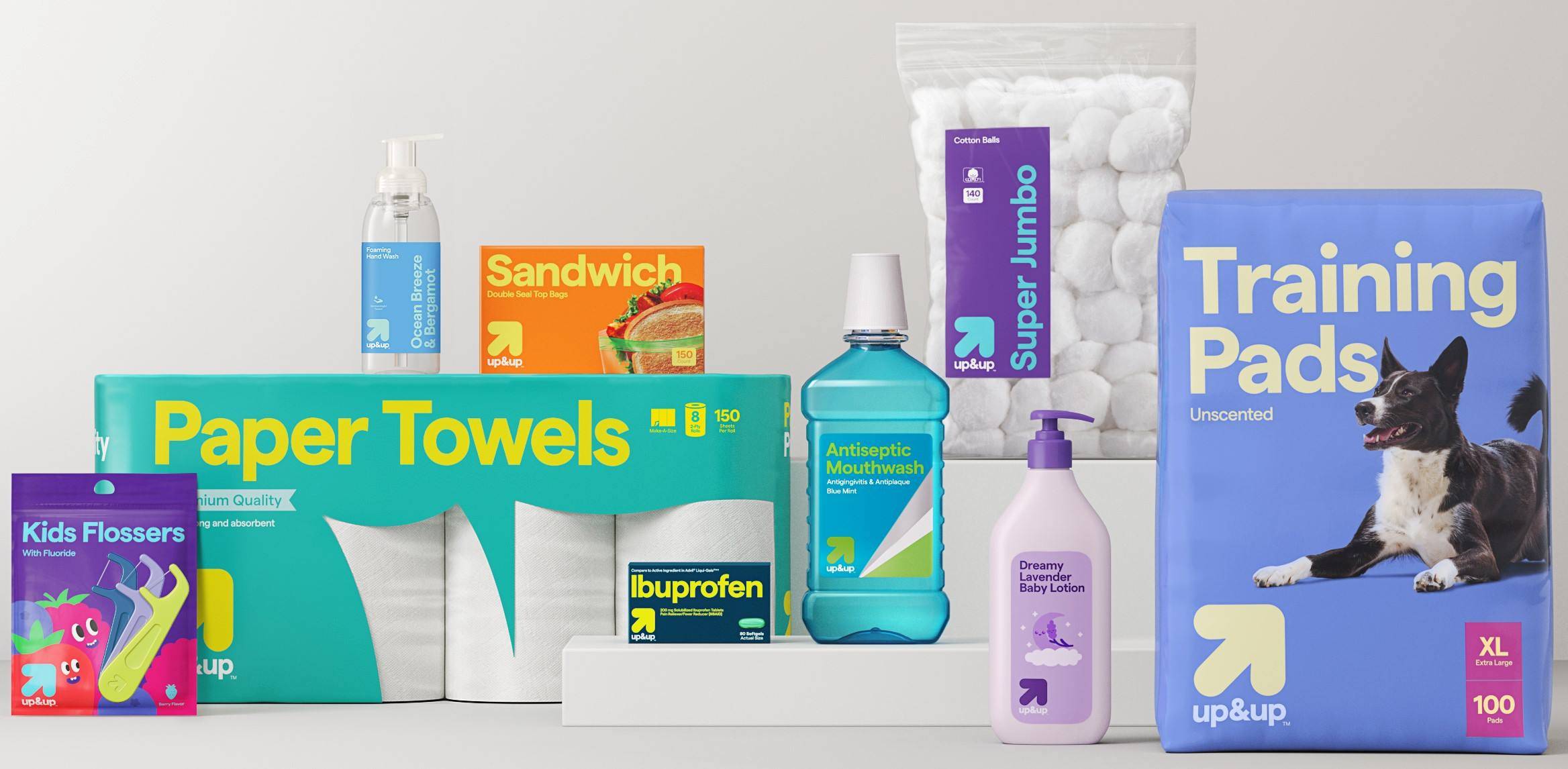 Target redesigned packaging for its up&up brand of everyday essentials