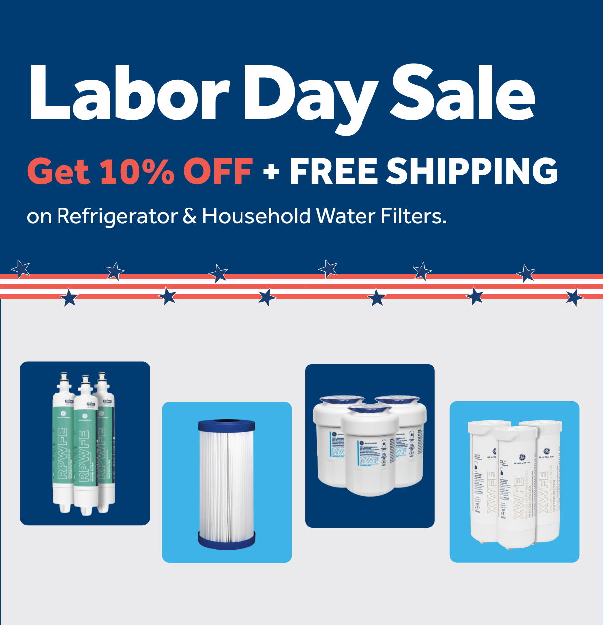 Labor Day Sale: 10% off and free shipping on water filters.