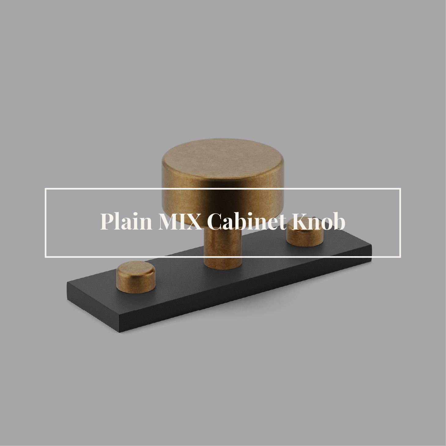Plain MIX Cabinet Knob with Backplate