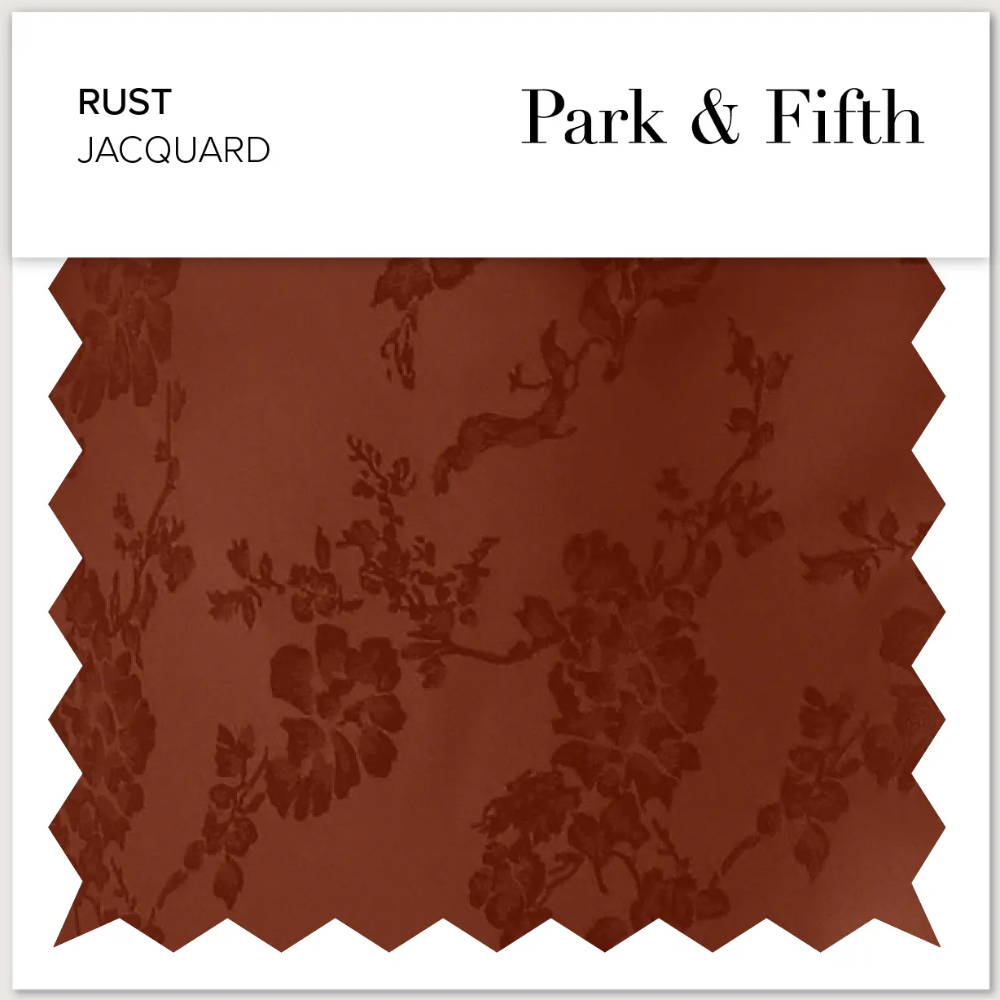 Rust jacquard fabric swatch from Park & Fifth.