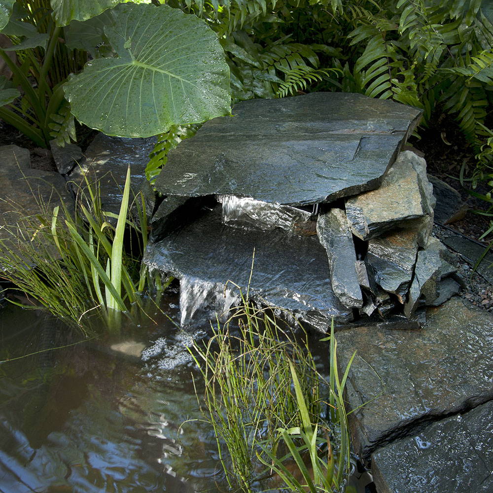 waterfall spillway in use