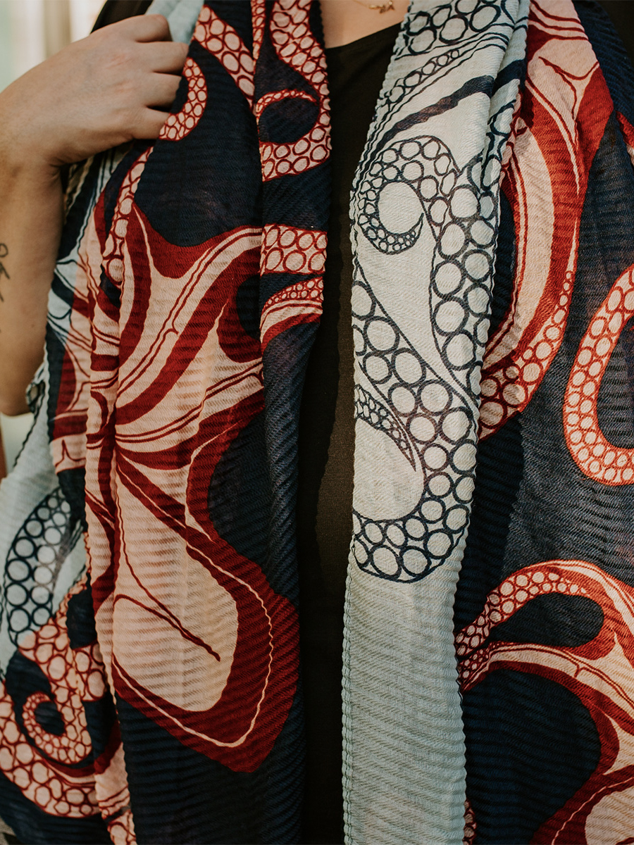 Octopus (Nuu) Eco Scarf by Ernest Swanson