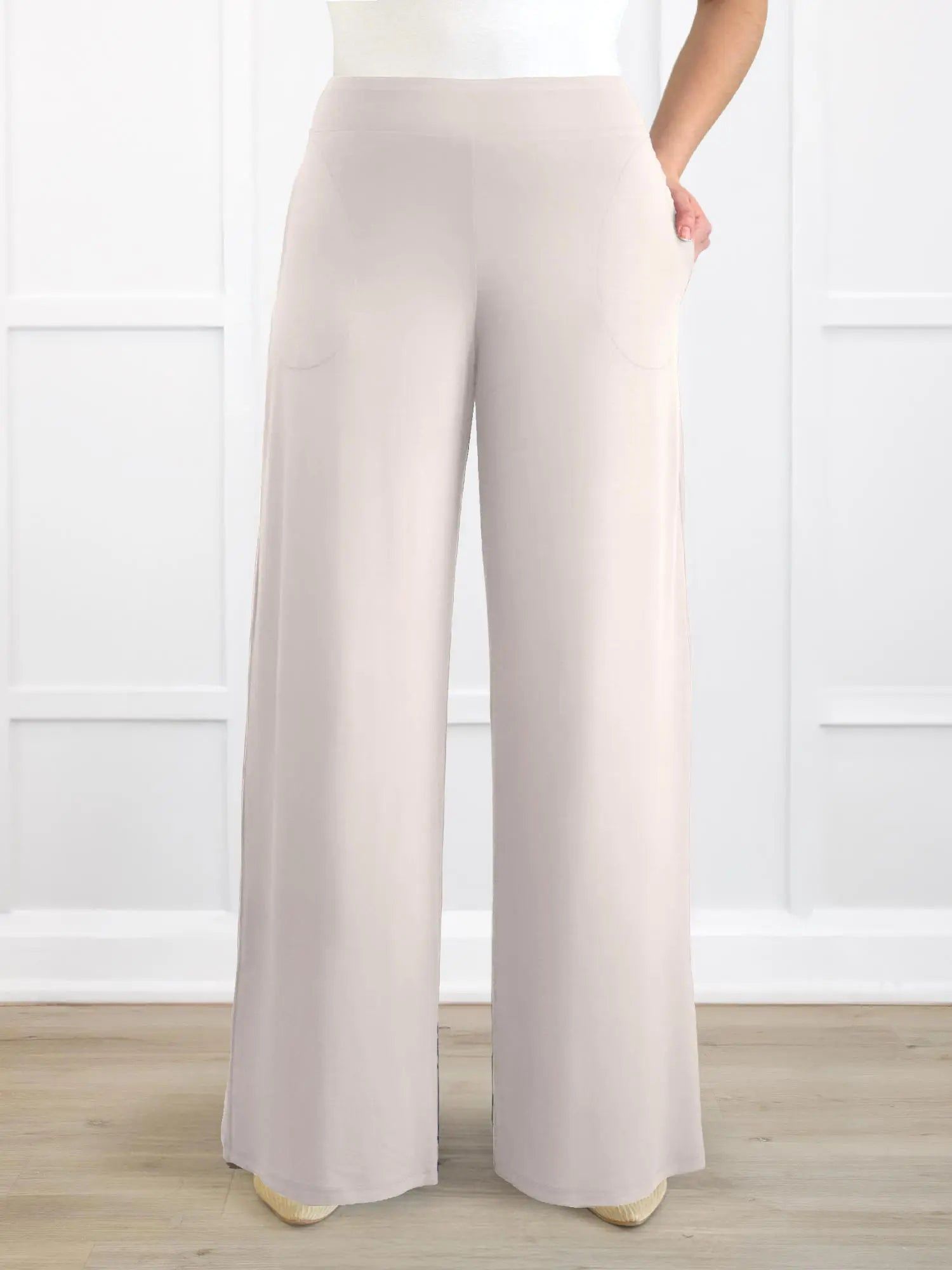 Kaleo high waisted wide leg pant for women in Sandstone #en:color_sandstone,fr:couleur_sandstone