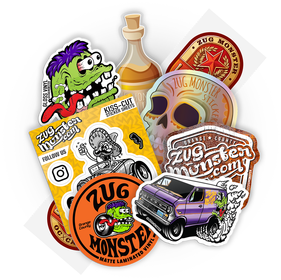 custom sticker sampler packs