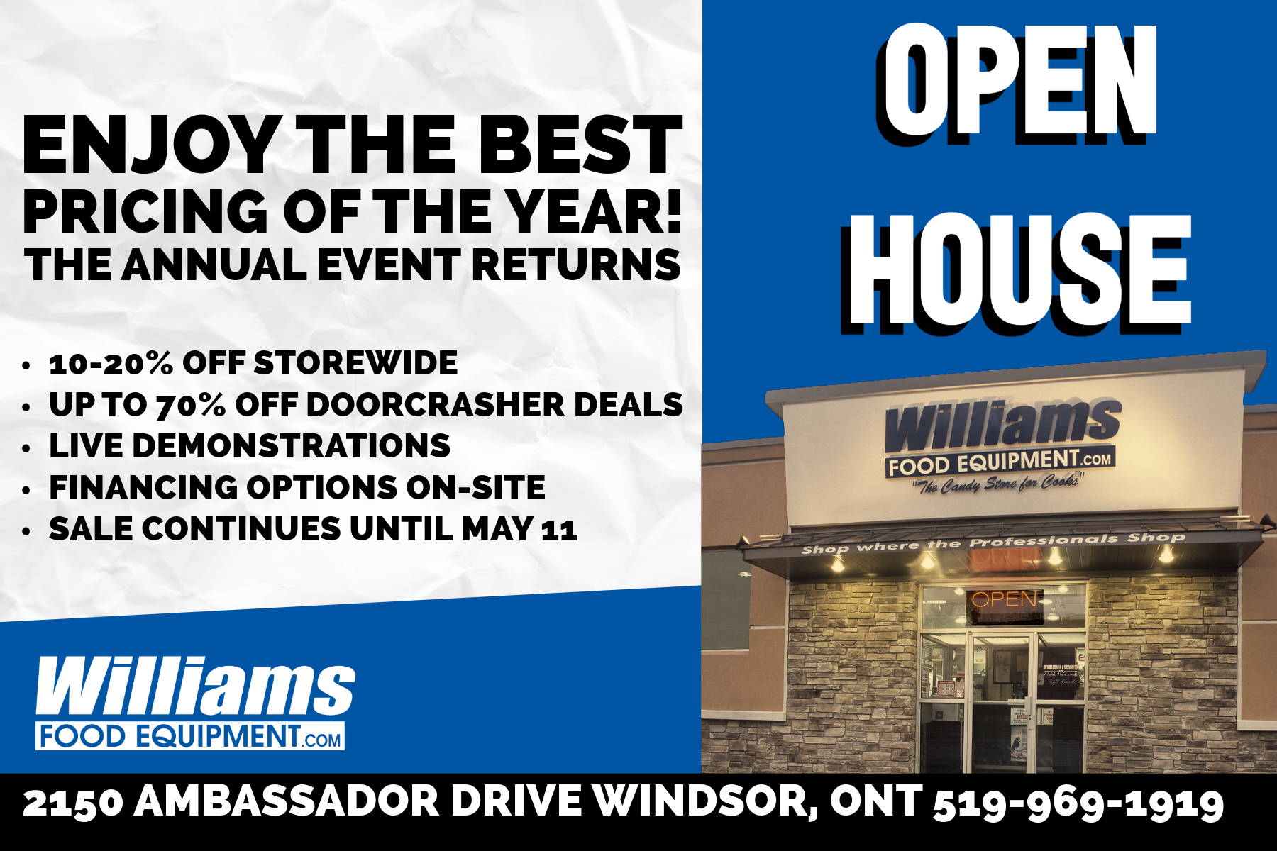 Open House, Event, Sale, Storewide, Best Price of Year