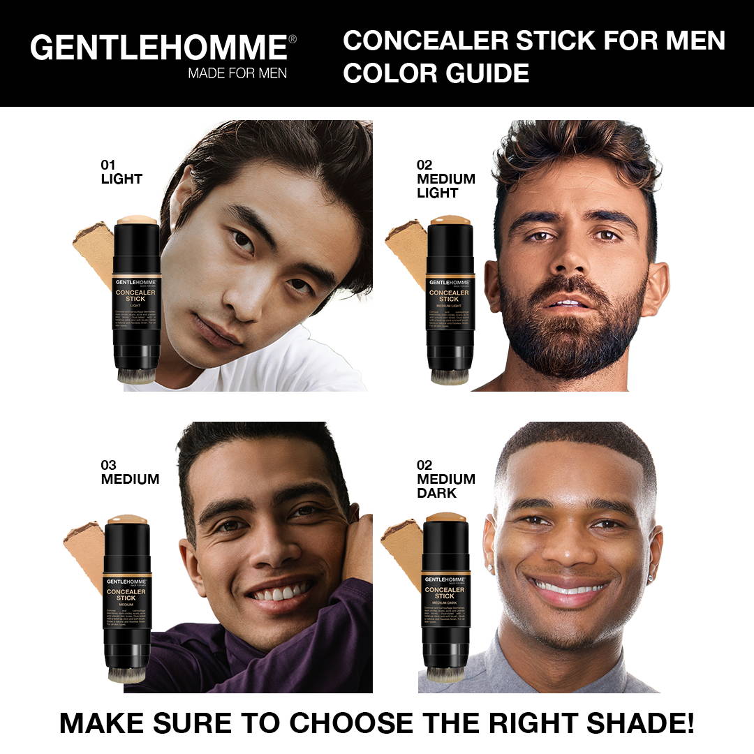 Gentlehomme - Concealer Stick for Men Color Guide