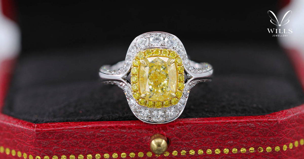 WILLS JEWELLERY Yellow Diamond Ring Showcase