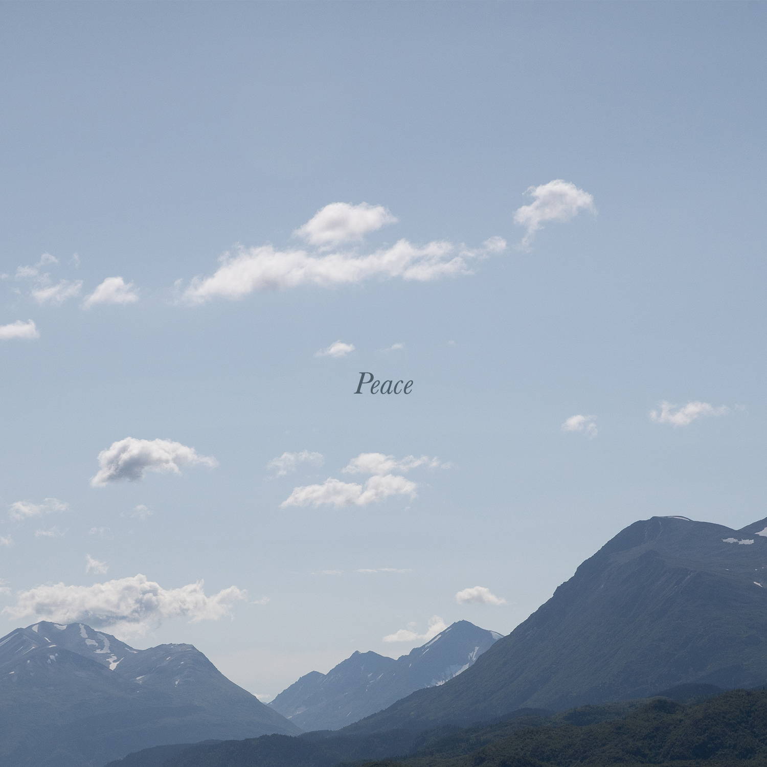 Mountain landscape with small clouds
