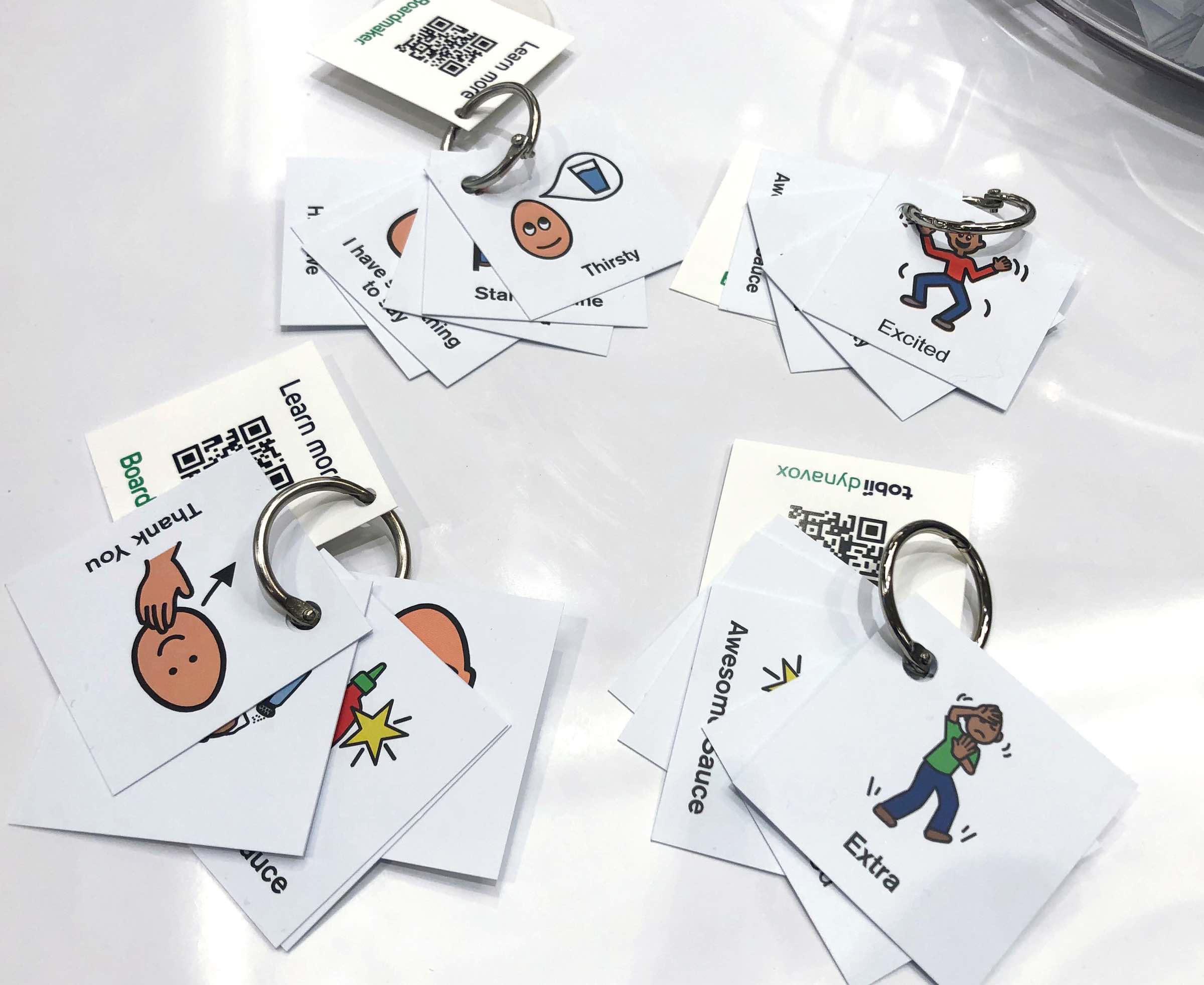 PCS découpé, plastifié et relié à un porte-clés utilisé comme outil pédagogique