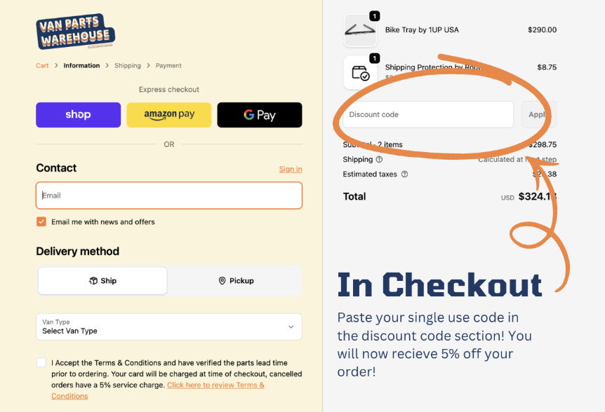 using GOVX discount code at checkout 
