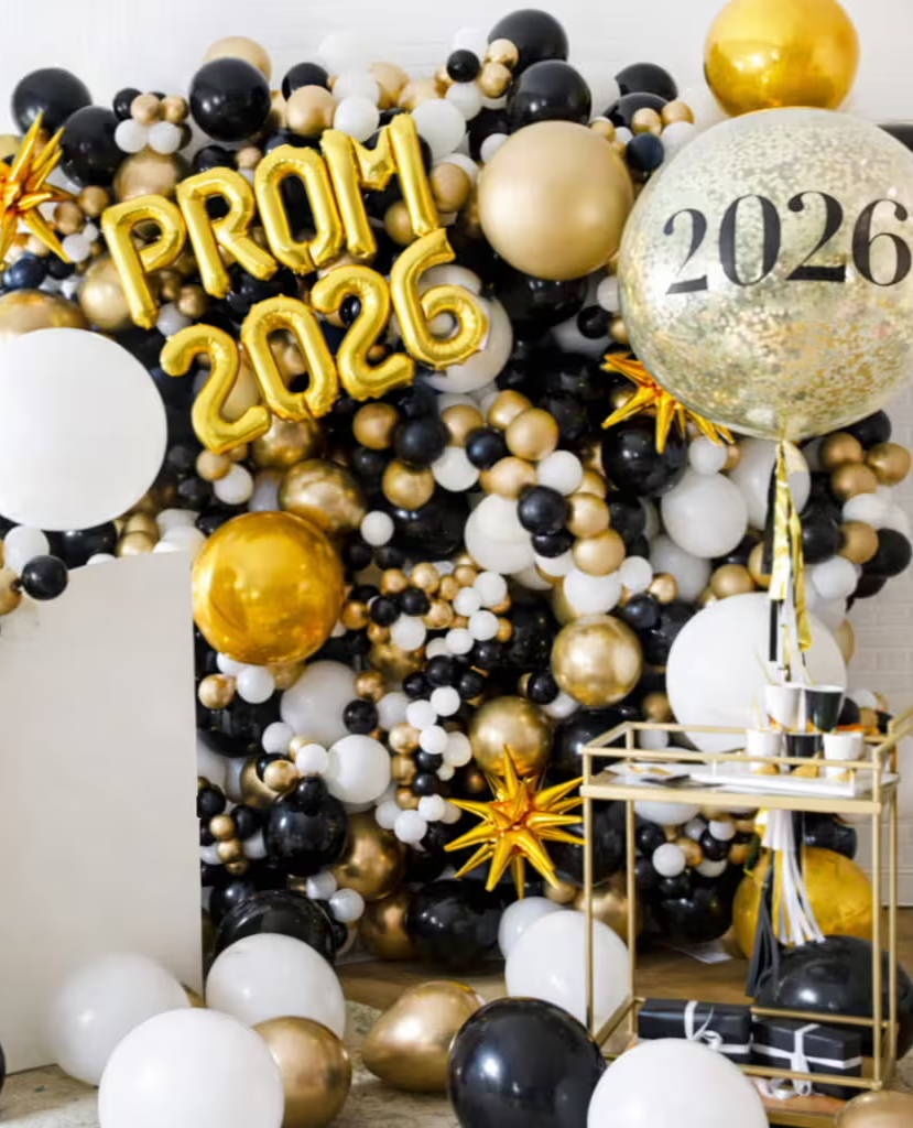 Colorful balloon arch with 