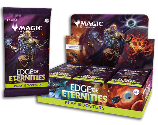 Magic: The Gathering Edge of Eternities play boosters display and pack.