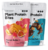 Bags of Plant Protein Bites, The unbelievably delicious whole food plant-based protein snack.