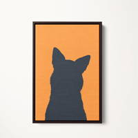 Framed print pet portrait silouhette