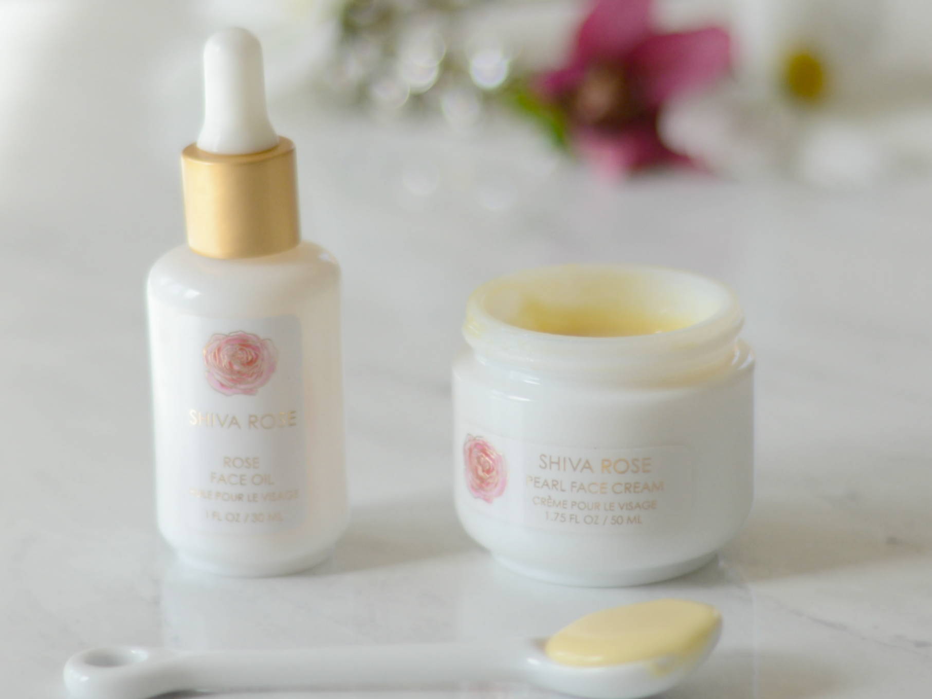 Shiva Rose Face Oil and Pearl Rose Face Cream at Art of Pure