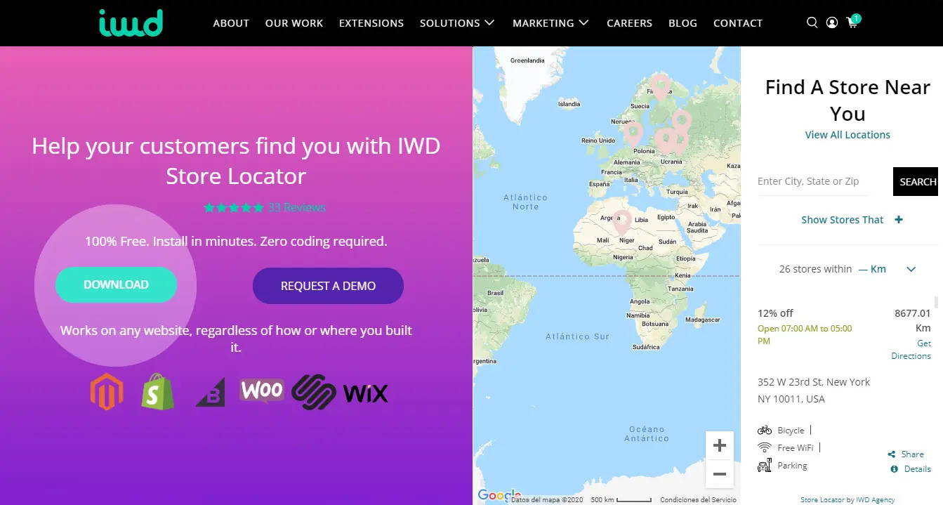WooCommerce Store Locator – 100% Free – Installs in Minutes