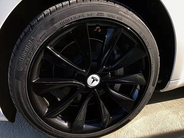 Powder coated Tesla wheel