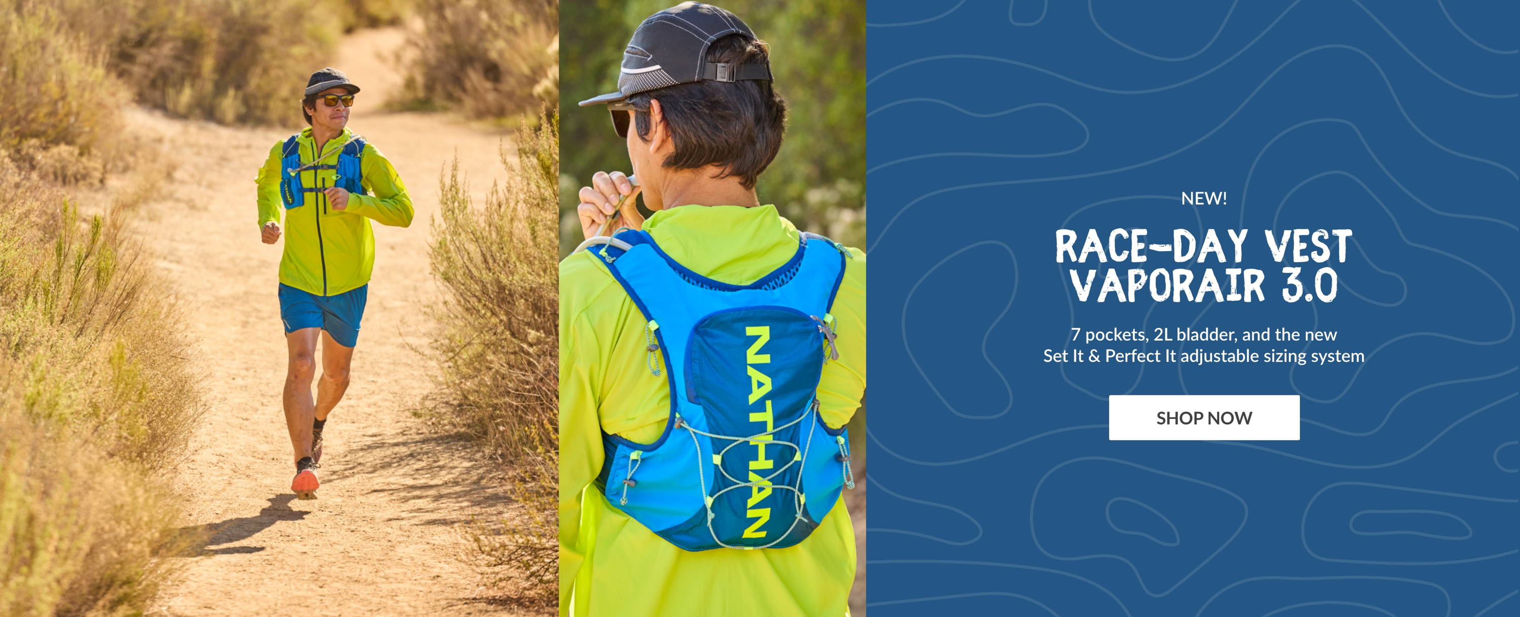 New! Race-Day Vest - VaporAir 3.0 - 7 pockets, 2L bladder, and new Set It & Perfect It Adjustable sizing system
