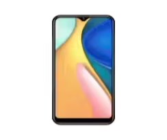Smartphone with a colorful display and a waterdrop notch design.