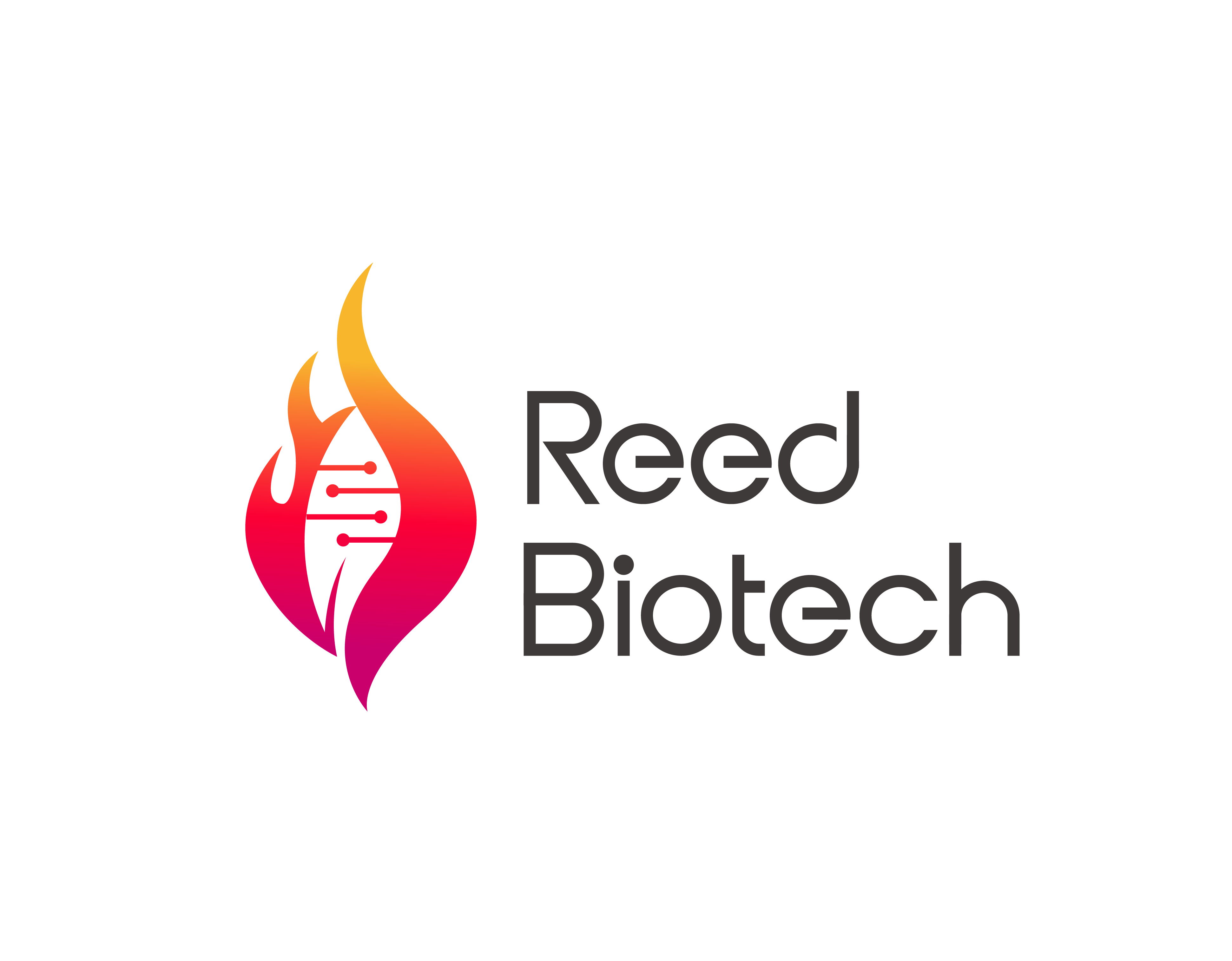 Logo of Reed Biotech featuring a flame design.
