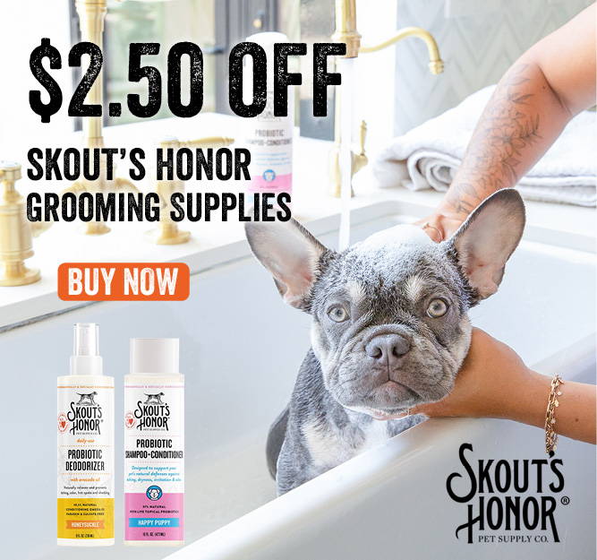 $2.50 off Skout's Honor Grooming Supplies
