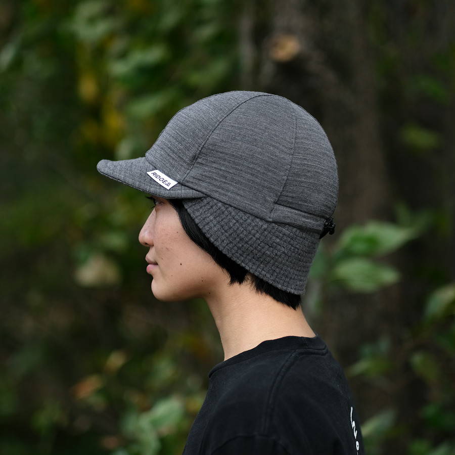 RIDGE MOUNTAIN GEAR（リッジマウンテンギア）/グリッドメリノ イヤマフキャップ/グレー/UNISEX