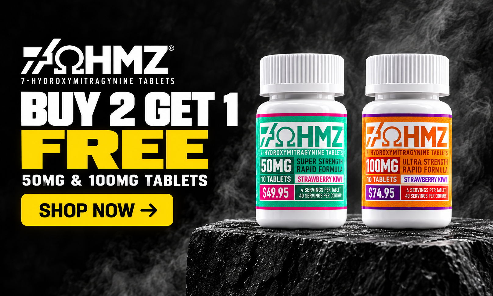 Buy 2 get 1 free promotion for 50mg and 100mg tablets.
