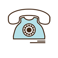 Icon of a blue rotary telephone