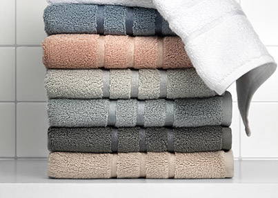stack of multiple colors of bamboo washcloths