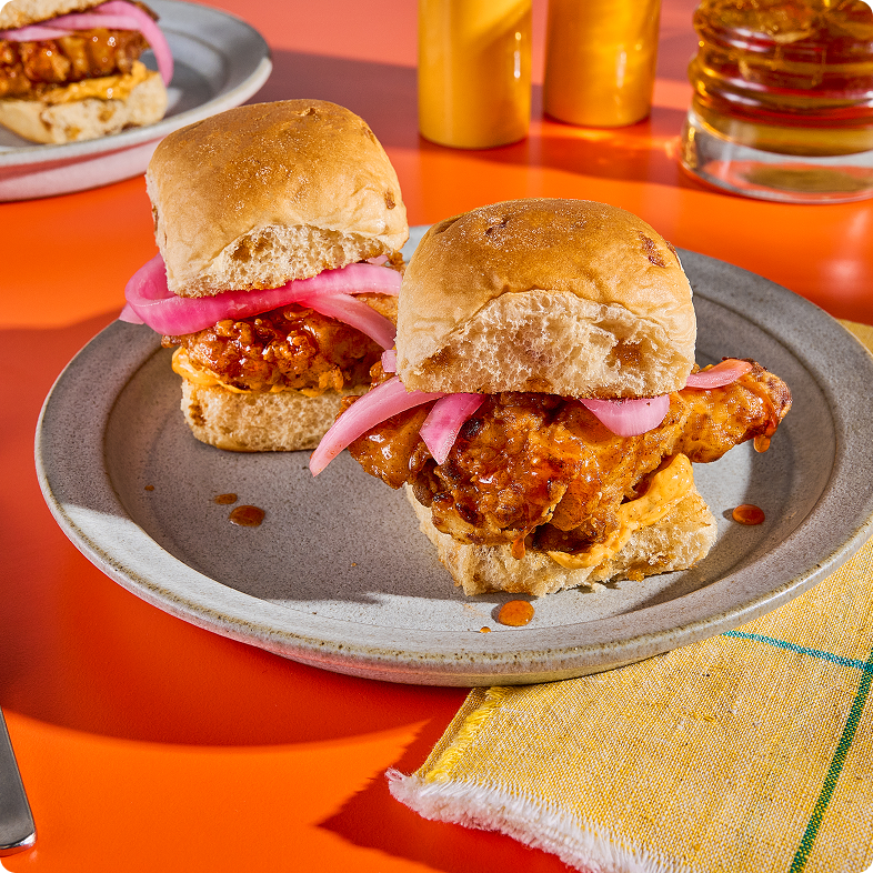 Hot honey chicken and brown sugar sliders.png