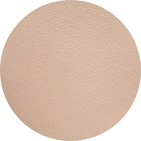 A circular swatch of textured light beige material.