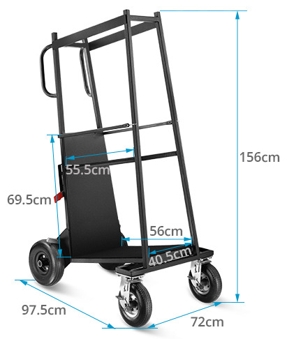 Proaim Vanguard Cart for Holding C-stands | Payload: 362kg / 800lb.