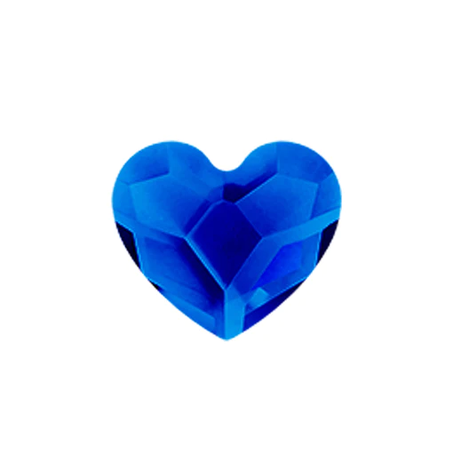 September Sapphire Heart Birthstone Crystal