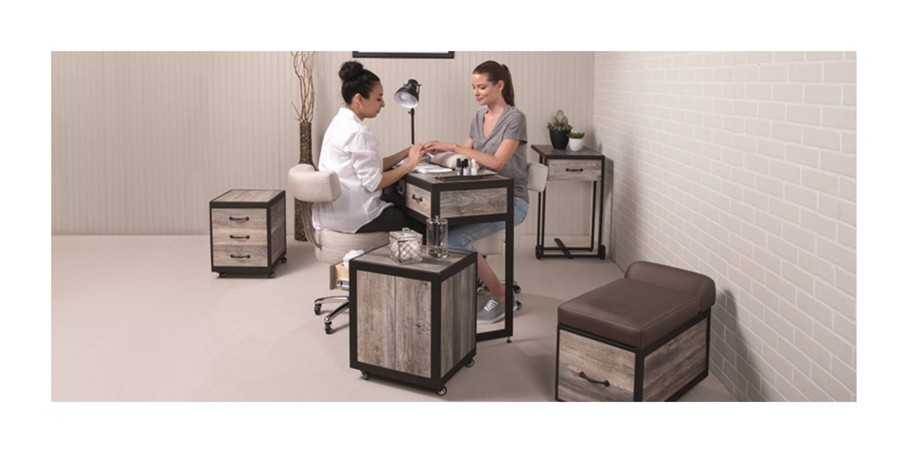Elora Collection Salon Set-Up For Manicures by Belava
