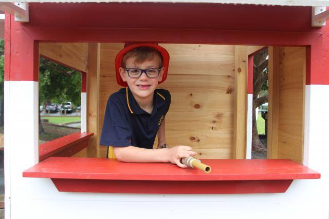 Wooden Cubby Houses sponsored by the local Belgrave South CFA