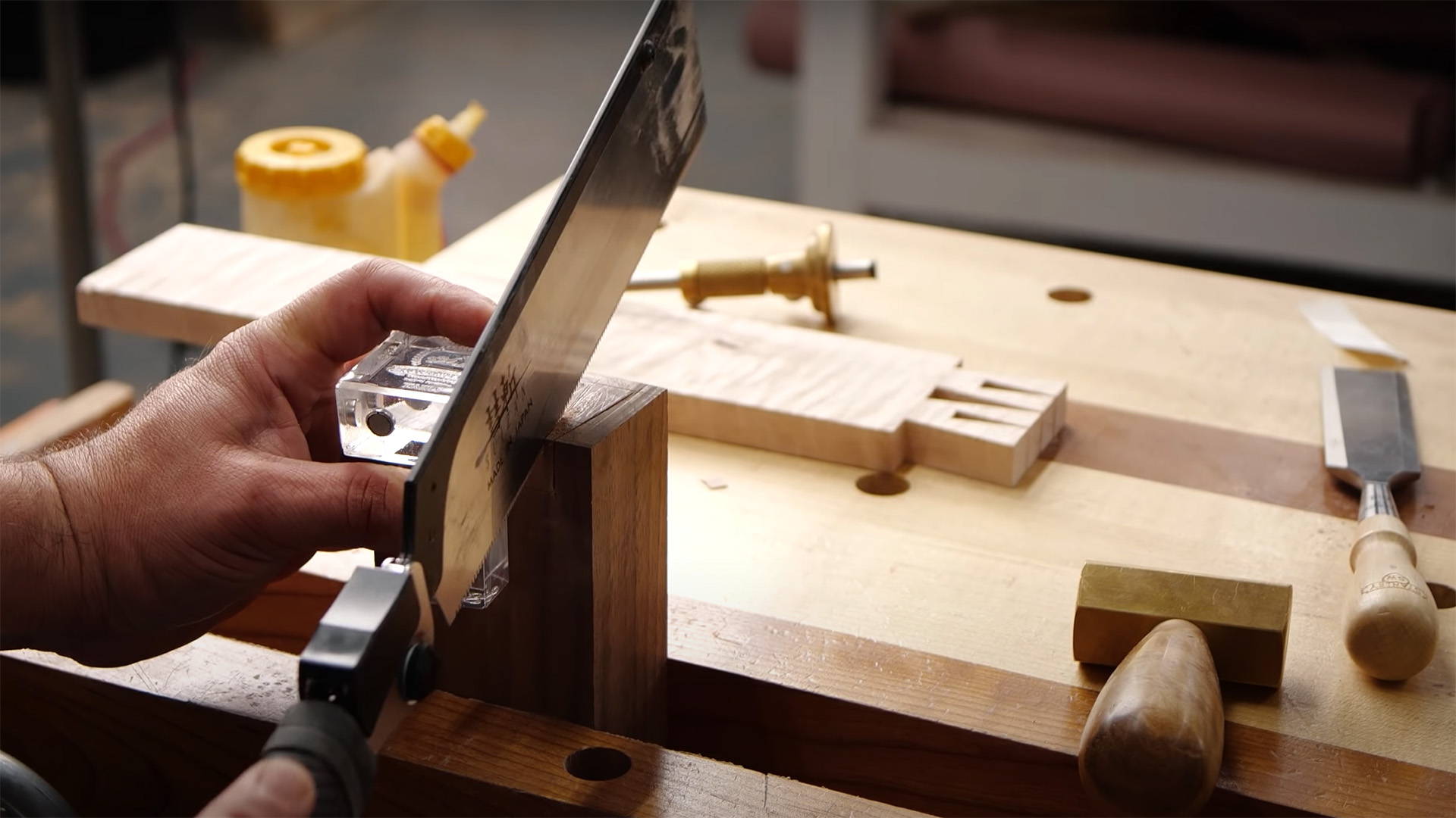 Cutting dovetails in moxon vise