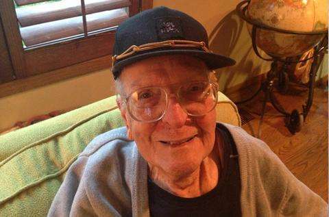 Photo of Harold Findlay - Jimmys Grandpa - wearing a Findlay hat sample 